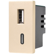 1/2 модул USB A+C, 20W QC3 ЗЛАТЕН