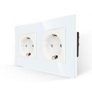 Double 16A power Socket -WHITE