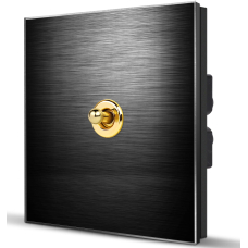 Premium Aluminum Toggle Switch 1-gang 2-way BLACK