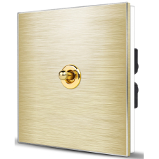 Premium Aluminum Toggle Switch 1-gang 2-way GOLD