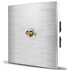 Premium Aluminum Toggle Switch 1-gang 2-way NATURAL