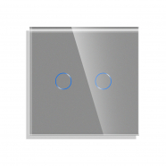 Стъклен панел за двоен сензорен ключ-  СИВ
