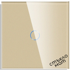 Touch Switch Glass Panel 1-gang, GOLD-MAT