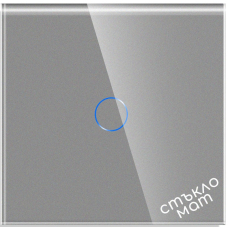 Touch Switch Glass Panel 1-gang,  GRAY-MAT