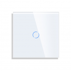 Touch Switch Glass Panel 1-gang, WHITE